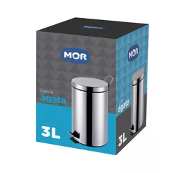 LIXEIRA RED ACO INOX 3LT PEDAL MOR - FEDERZONI CASA & CONSTRUÇÃO