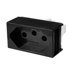 Módulo Tomada ILUMI LEV 10A Preto 811404 - FEDERZONI CASA & CONSTRUÇÃO