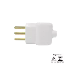 PINO MACHO 2P + T 10A 250V ILUMI BC 14350 - FEDERZONI CASA & CONSTRUÇÃO