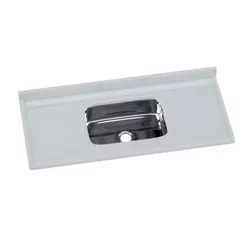 Pia Granitada 1,20MT Branco Cuba Inox - Rorato - FEDERZONI CASA & CONSTRUÇÃO