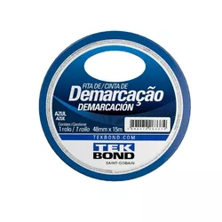FITA DEMARC 48MMX15M AZUL TEKBOND - FEDERZONI CASA & CONSTRUÇÃO