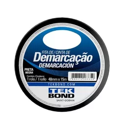 FITA DEMARC 48MMX15M PRETA TEKBOND - FEDERZONI CASA & CONSTRUÇÃO