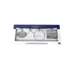 KIT ACESSÓRIOS AQUILES STANDER CROMADO 5 PEÇAS - FEDERZONI CASA & CONSTRUÇÃO