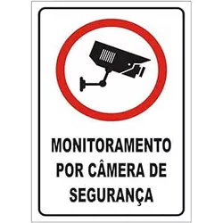 PLACA 20X30 MONITORAMENTO POR CAMERA DE SEGURANÇA ... - FEDERZONI CASA & CONSTRUÇÃO