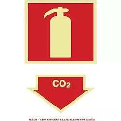 PLACA 20X30 FOTOLUMINESCENTE EXTINTOR CO2 250BS - FEDERZONI CASA & CONSTRUÇÃO