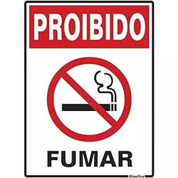 PLACA 15X20 PROIBIDO FUMAR 220AB - FEDERZONI CASA & CONSTRUÇÃO