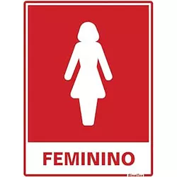 PLACA 15X20 SANITARIO FEMININO 220AC - FEDERZONI CASA & CONSTRUÇÃO