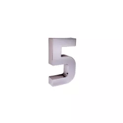 NUMERO RESID CROMADO 5 - FEDERZONI CASA & CONSTRUÇÃO
