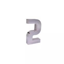 NUMERO RESIDENCIAL CROMADO 2 - FEDERZONI CASA & CONSTRUÇÃO