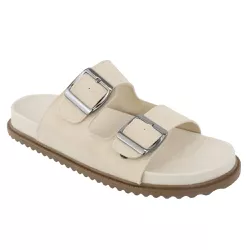 Papete Celina Off White Camurça Com Fivela - 250OF... - FERRACIOLI OFICIAL
