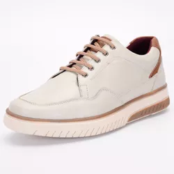 Sapatênis Tênis Casual Ferrile Off White Couro - F... - Ferrile