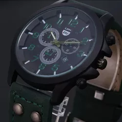 Relogio Pulseira Verde Classico Masculino Aco Inox... - FERTEK FERRAMENTAS