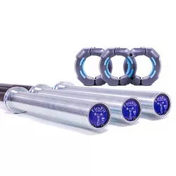 Trio De Barras Olímpica Crossfit Lpo 2,20m 20kg + Presilhas Flexfit Franca - FlexFit Franca