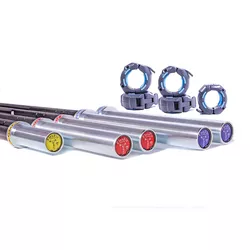 Kit 5 Barras Olímpica Crossfit Lpo Oficial + Presilhas Ganha o Suporte Flexfit Franca - FlexFit Franca
