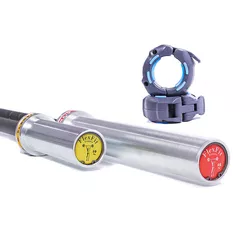 Par De Barras Olimpica Crossfit 2.0 Mt E 1.6 Mt + Presilhas Flexfit Franca - FlexFit Franca