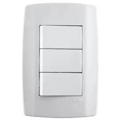 INTERRUPTOR TRIPLO TECLA SIMPLES 10A 250V 4X2 SLIM... - FLUZÃO CONSTRUÇÃO