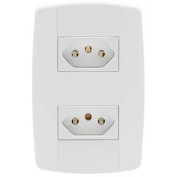 TOMADA DUPLA 250V 4X2 LEV ILUMI - FLUZÃO CONSTRUÇÃO