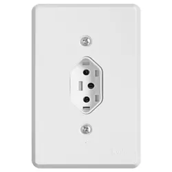 TOMADA VERTICAL SIMPLES 2P+T 250V 4X2 PRATIKA ILUM - FLUZÃO CONSTRUÇÃO