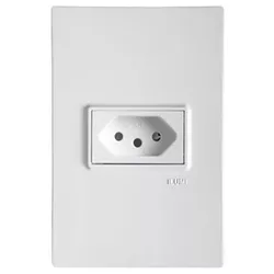 TOMADA SIMPLES HORIZONTAL 2P+T 250V 4X2 VIVAZ ILUM - FLUZÃO CONSTRUÇÃO