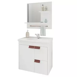 Conjunto Armario Tulipa Com Espelho 59cm Mgm - FLUZÃO CONSTRUÇÃO