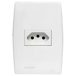 Tomada Horizontal Simples 2p+t 250v 4x2 Ilus Sopra... - FLUZÃO CONSTRUÇÃO