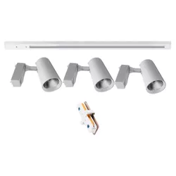 KIT 3 SPOT 7W COM TRILHO 1 METRO BRANCO KIAN - FLUZÃO CONSTRUÇÃO