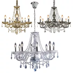 Lustre Classico 8 Lampadas E14 Bronzearte - FLUZÃO CONSTRUÇÃO