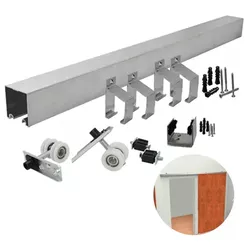 Kit Trilho Para Porta De Correr 2 Metros Roldamax - FLUZÃO CONSTRUÇÃO