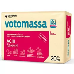 ARGAMASSA AC3 FLEXIVEL BRANCA 20KG VOTORAN - FLUZÃO CONSTRUÇÃO