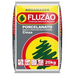 ARGAMASSA PORCELANATO INTERNO E EXTERNO CINZA FLUZ... - FLUZÃO CONSTRUÇÃO