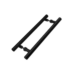 Puxador De Porta Tubular Aluminio Preto 32Ø - FLUZÃO CONSTRUÇÃO