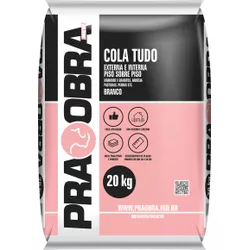 ARGAMASSA COLA TUDO BRANCA 20KG PRAOBRA - FLUZÃO CONSTRUÇÃO