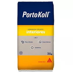 ARGAMASSA COLANTE PARA INTERIORES AC1 20KG PORTOKO... - FLUZÃO CONSTRUÇÃO