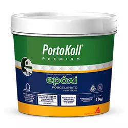 Rejunte Epoxi Porcelanato 1kg Portokoll - FLUZÃO CONSTRUÇÃO