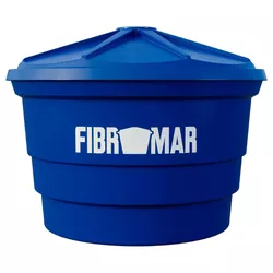 CAIXA D'AGUA POLIETILENO AZUL 1000 LITROS FIBROMAR - FLUZÃO CONSTRUÇÃO