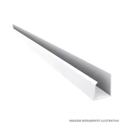 ARREMATE MAIS PVC TIPO U BRANCO 6 METROS - FLUZÃO CONSTRUÇÃO