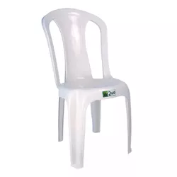 CADEIRA BISTRO SEM BRAÇO DUOPLASTIC BRANCA - FLUZÃO CONSTRUÇÃO