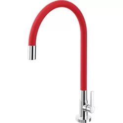 TORNEIRA COZINHA GALIFLEX VERMELHA CROMADO DOCOL - FLUZÃO CONSTRUÇÃO
