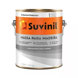 MASSA PARA MADEIRA 5,5KG SUVINIL - FLUZÃO CONSTRUÇÃO