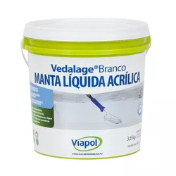VEDALAGE MANTA LIQUIDA BRANCO GALÃO 3,6KG VIAPOL - FLUZÃO CONSTRUÇÃO