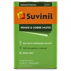 Tinta Acrilica Fosca Rende e Cobre Muito 18 Litros... - FLUZÃO CONSTRUÇÃO