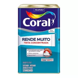 TINTA ACRÍLICA FOSCA RENDE MUITO 16 LITROS CORAL - FLUZÃO CONSTRUÇÃO