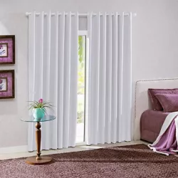 CORTA LUZ TECIDO LISO BRANCO BELLA JANELA - FLUZÃO CONSTRUÇÃO