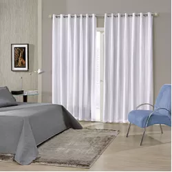 CORTINA PRATIKA 4,20m x 2,80m LISA CROMO BELLA JAN... - FLUZÃO CONSTRUÇÃO