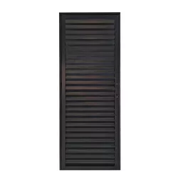 PORTA 210X60 1 FOLHA VENEZIANA TOTAL PRETA DIREITA - FLUZÃO CONSTRUÇÃO