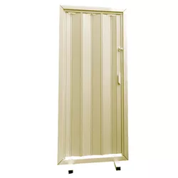 PORTA SANFONADA BEGE 210X72cm PLASFLEX - FLUZÃO CONSTRUÇÃO