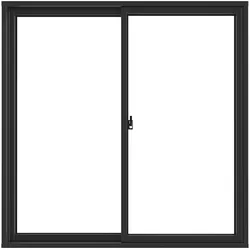 Janela Slim Preta de 2 Folhas com Vidro Liso 100x1... - FLUZÃO CONSTRUÇÃO