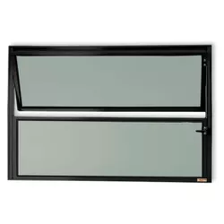BASCULANTE PRETO COM 1 ARTICULAÇÃO DE VIDRO LISO 5... - FLUZÃO CONSTRUÇÃO