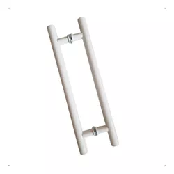 PUXADOR DE PORTA TUBULAR ALUM BRANCO 32X40CM - FLUZÃO CONSTRUÇÃO