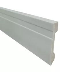 RODAPÉ FRISADO SLIM POLIESTIRENO KIT COM 02 PEÇAS - FLUZÃO CONSTRUÇÃO